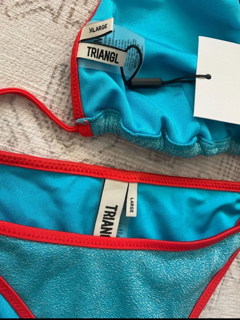 Triangl vinca azure sparkle swimsuit bikini set - Picture 4 of 6